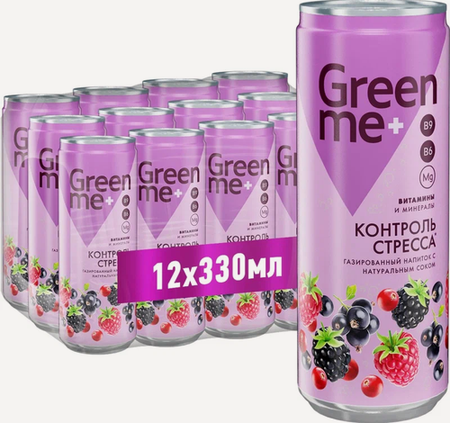 Изображение товара ГринМи плюс Стресс Контрол (GreenMe plus protect) 0,33л./12шт.