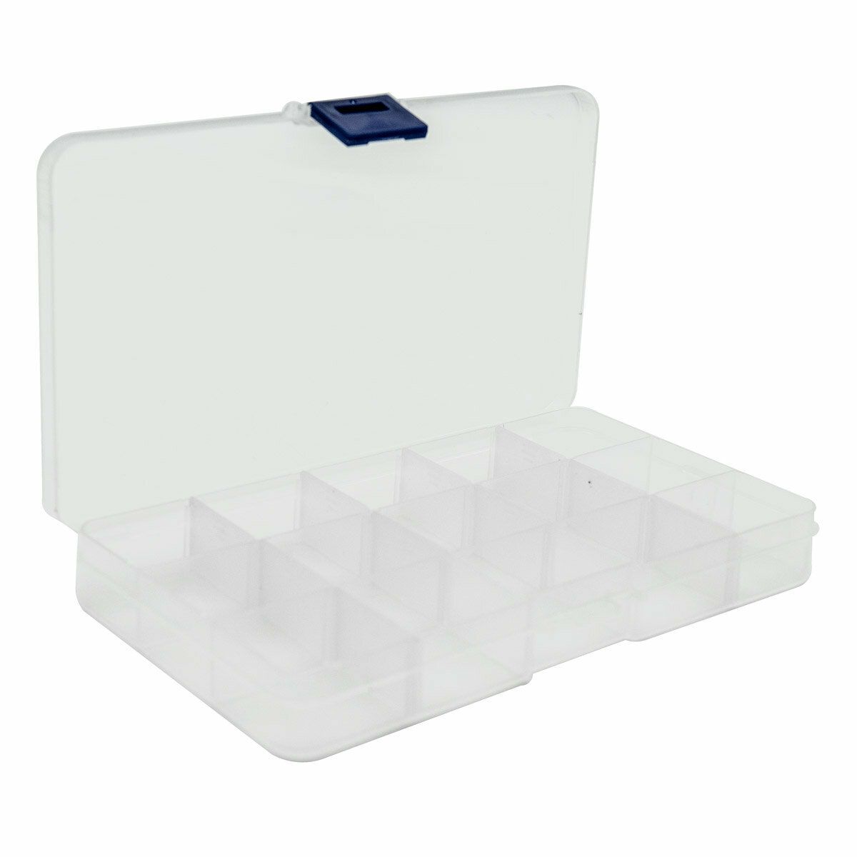 Органайзер для мелочей, бисера, бусин, 17,6*10,2*2,2 см, 3 секции, 11 съемных перегородок, пластиковый, Айрис — фото 1