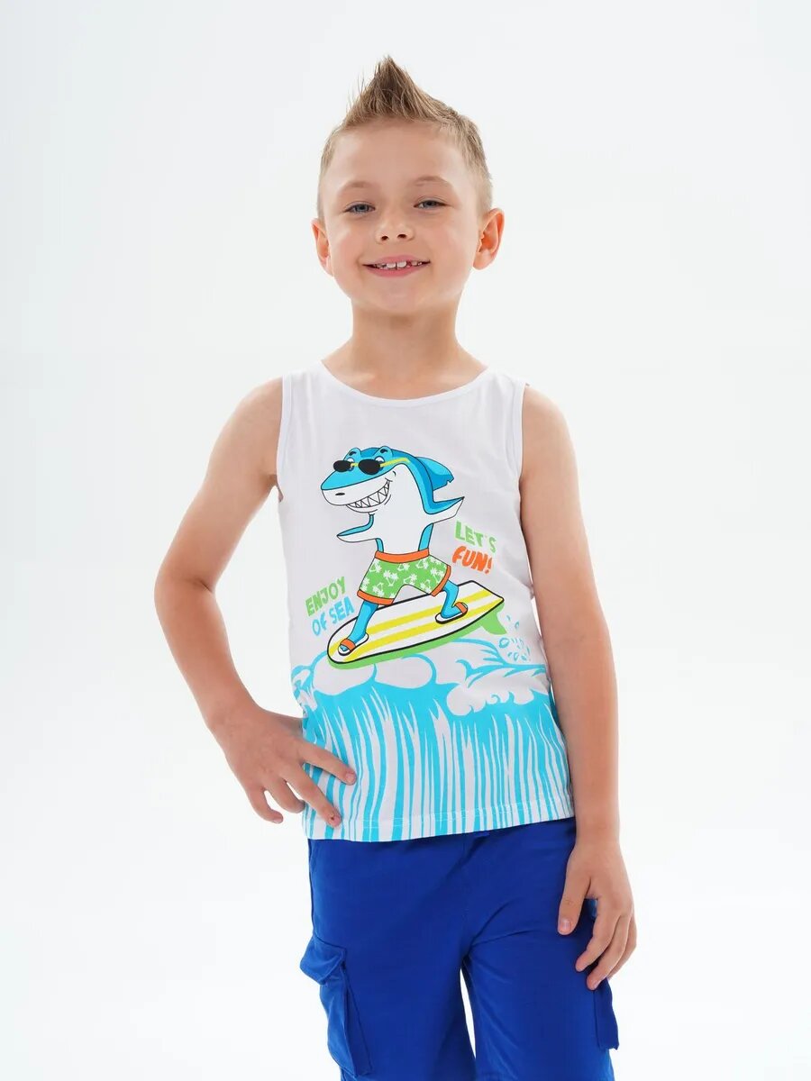 Майка Kari Kids размер 4-5 белый