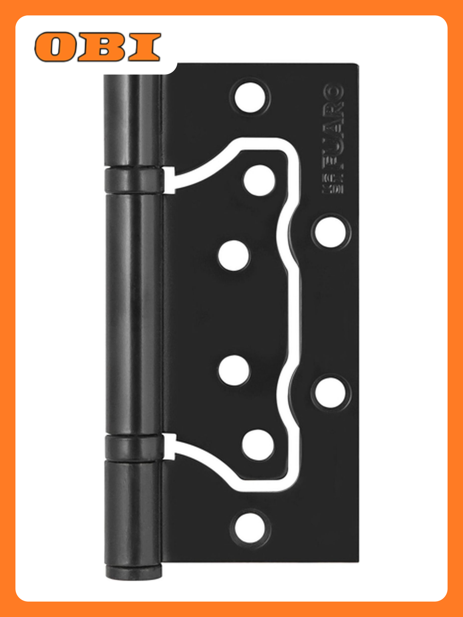 Петля универсальная без врезки FUARO 500-2BB/BL 100x25 черный матовый