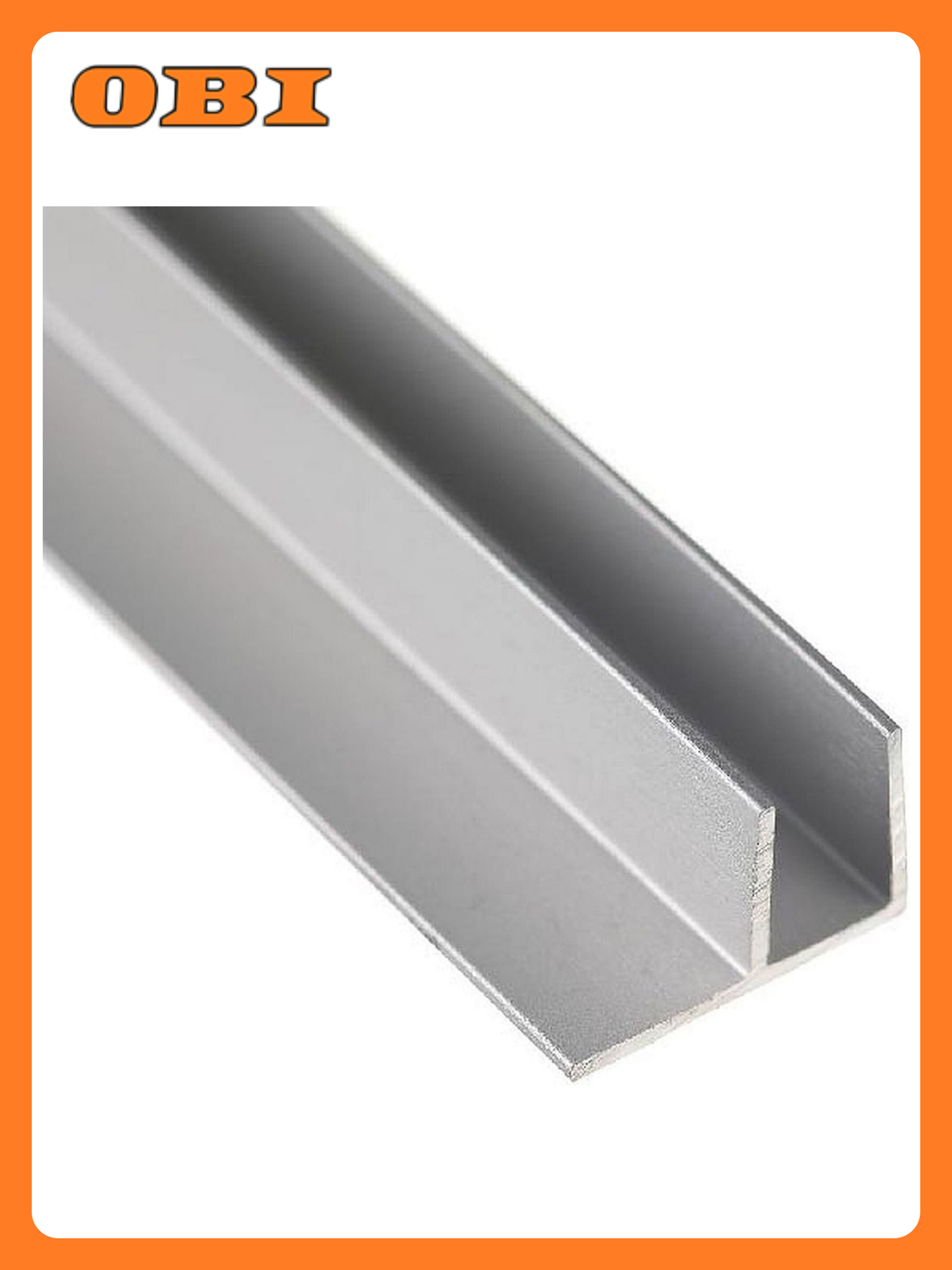 Угловая планка для МДФ панелей F-профиль алюминий 600x18x6 мм серая