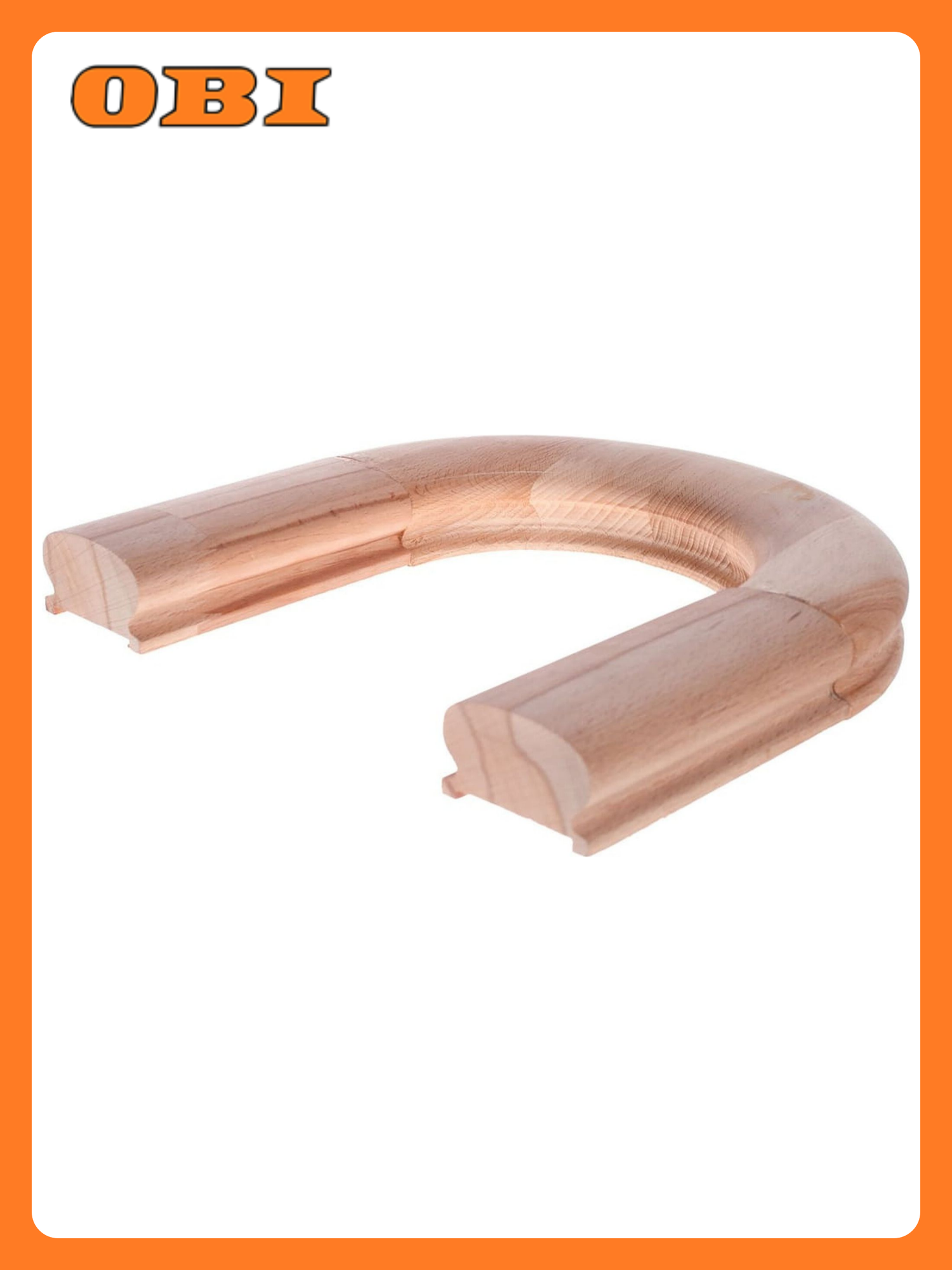 Поворот поручня 5x50 см клееная сосна сорт экстра цвет бежевый