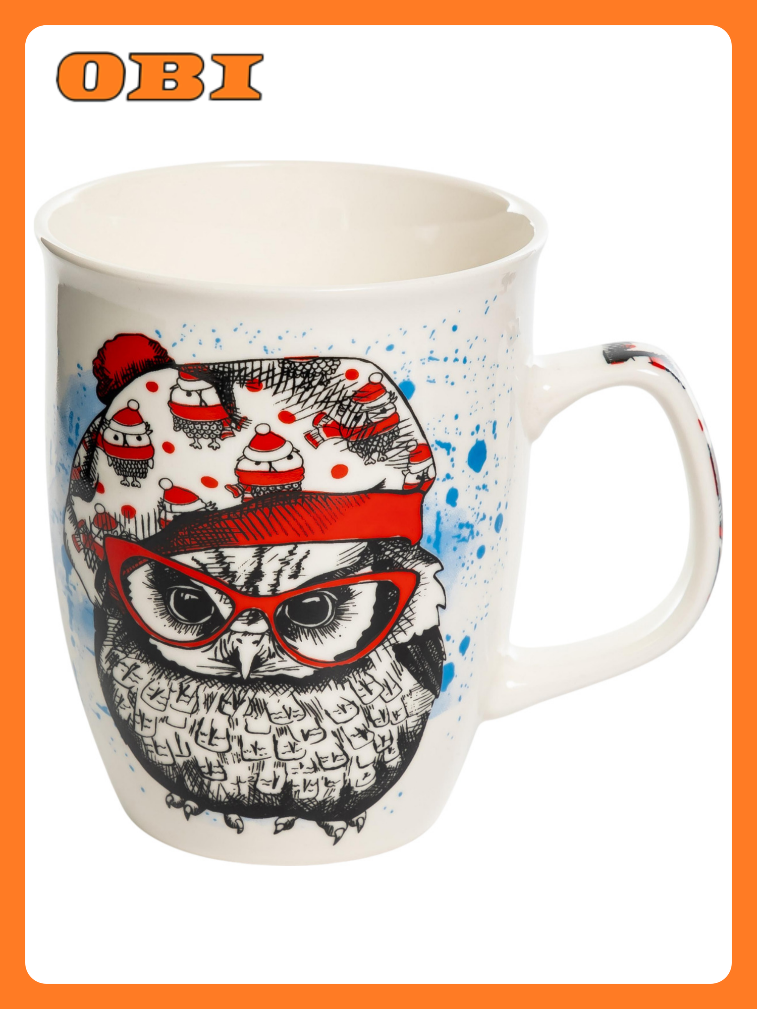 Кружка Olaff Cова микс 2 декор фарфор 350 мл многоцветный без упаковки