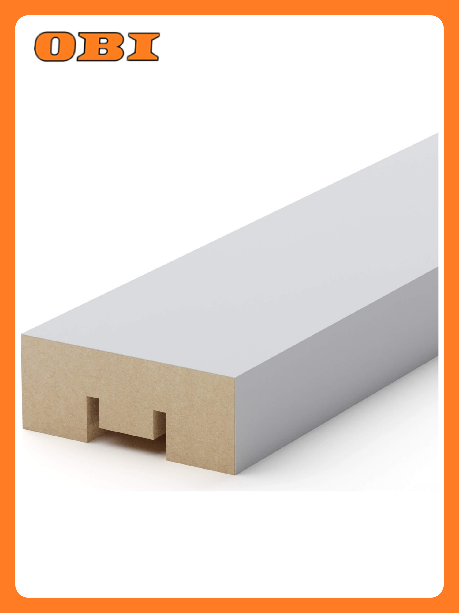 Интерьерная рейка МДФ STELLA Бриона белая16 мм 1 шт