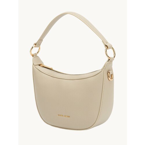 Сумка багет DAVID JONES фактура гладкая бежевый белый 2900₽