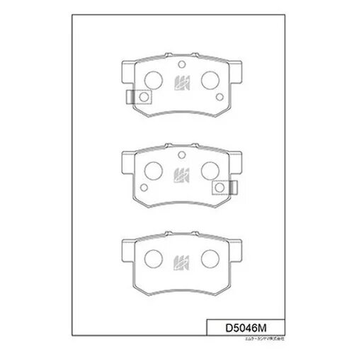 Колодки тормозные HONDA Accord, Civic, CR-V, Legen KASHIYAMA D5046M