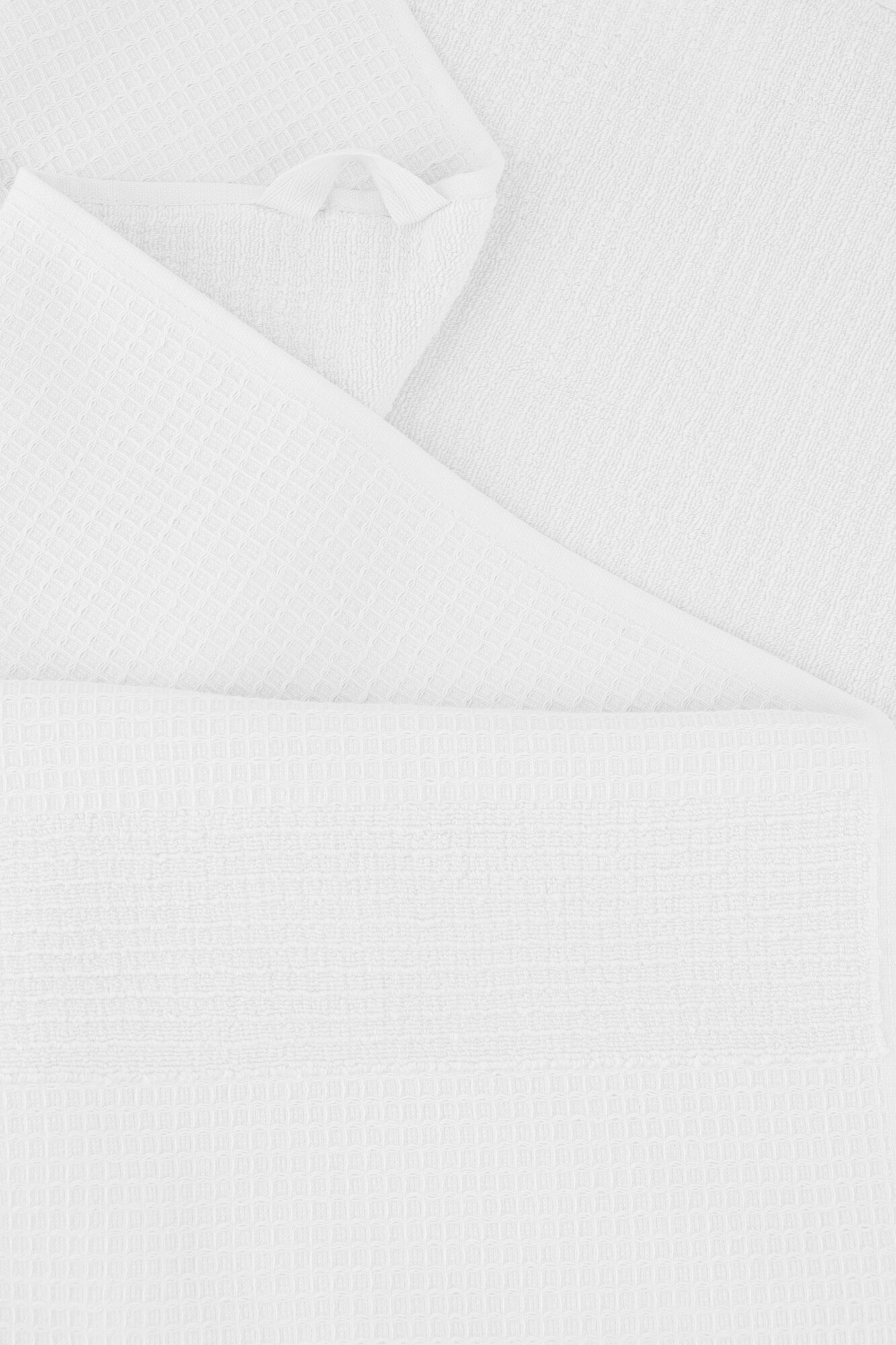 Полотенце LINENS WAFFLE/махровое/70х140/500 г/м2 WHITE, белый - фотография № 2