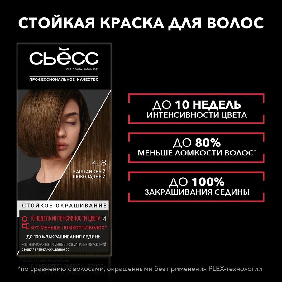 Syoss Color Стойкая крем-краска для волос, 4-8 Каштановый шоколадный