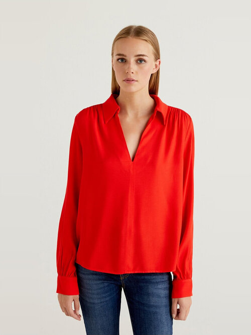 Рубашка  UNITED COLORS OF BENETTON, размер XS, red