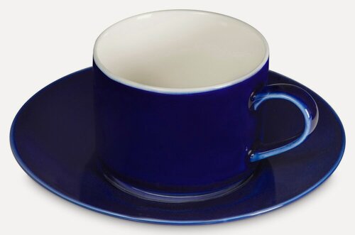 Изображение товара Чайная пара Oasis "Phyto", костяной фарфор, темно-синяя, 250 мл