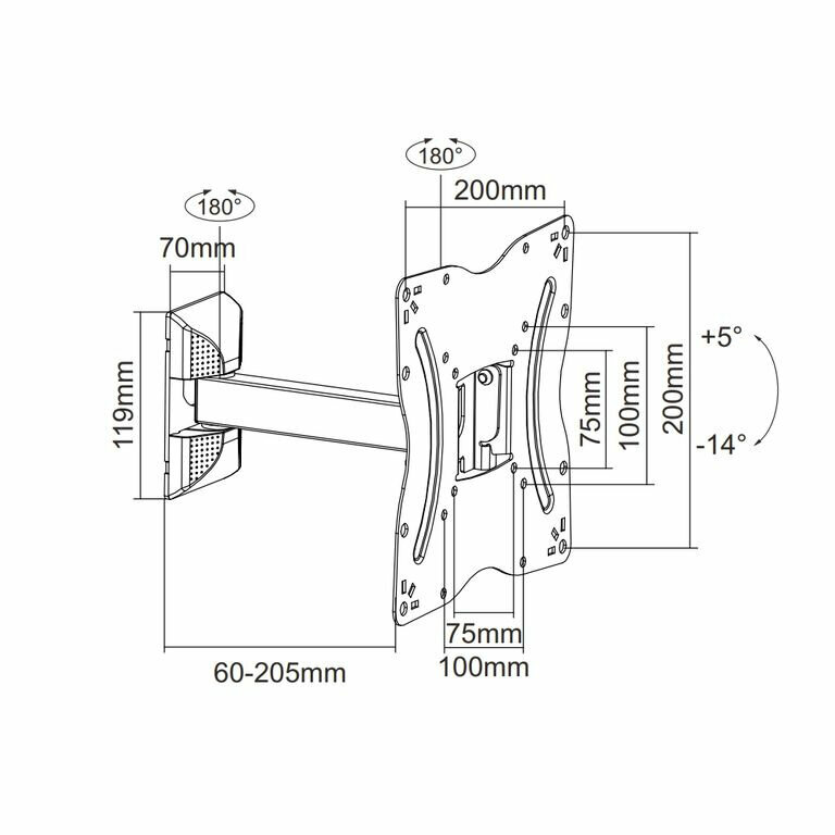 Кронштейн на стену ITECHmount LCD522 — фото 3
