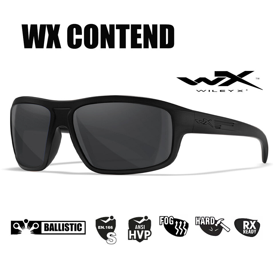 Солнцезащитные очки Wiley X  WX CONTEND (FRAME MATTE BLACK, LENS GREY)