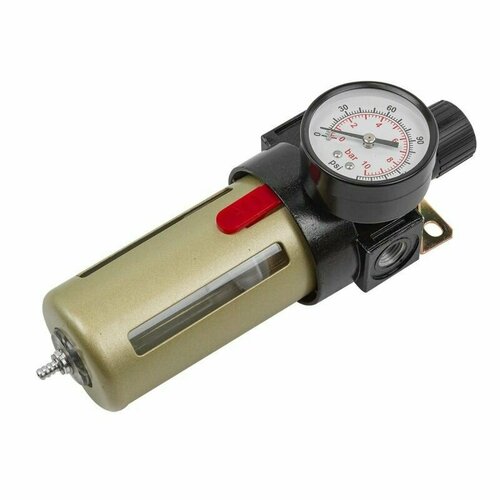 Фильтр-регулятор с индикатором давления для пневмосистем 1/2'(10Мк, 1400 л/мин, 0-10bar, раб. температура 5 -60 )