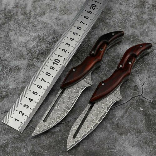 фото Волшебный складной нож из дамасской стали vg10, длина лезвии 9.5 см benchmade