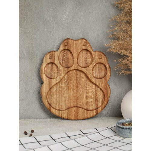 Доска для подачи авторская Лапа Тигра 19222 см натуральный дуб 1361₽