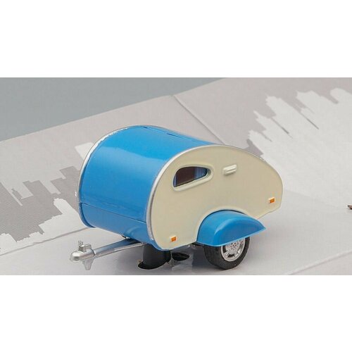 Масштабная модель Прицеп кемпер каплевидный металлический