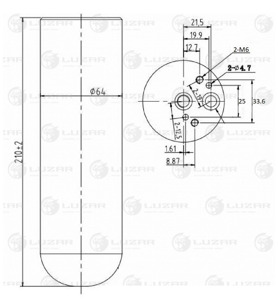 LUZAR lcr-1501 ресивер-осушитель конд. для а / м Mercedes (Мерседес) Sprinter (Спринтер) (95-) (lcr 1501)