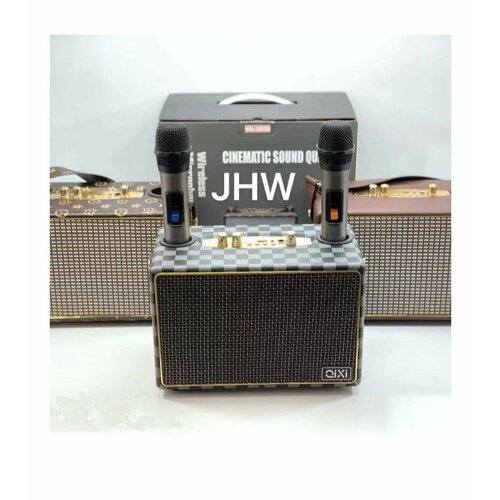 Колонка караоке SK HUD Premium bluetooth Мощная беспроводная портативная акустика 60 Вт 2 микрофона USB Bluetooth tf-карта FM и AUX соединение 589900₽