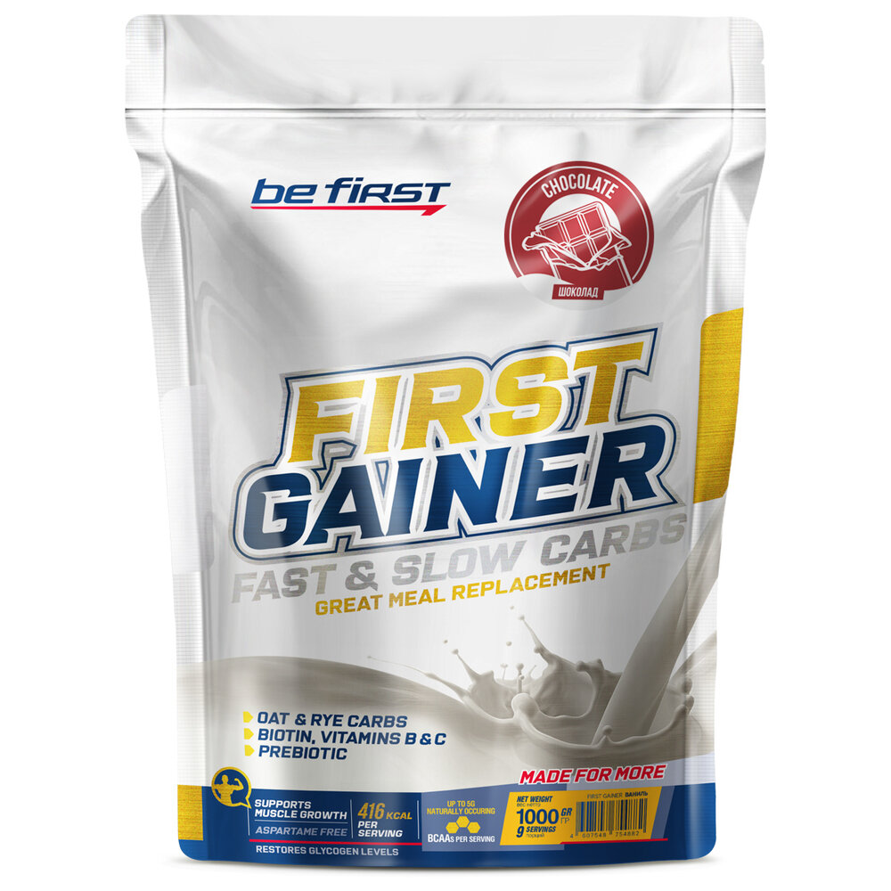 Be First Gainer Fast & Slow Carbs Шоколад 1000 г