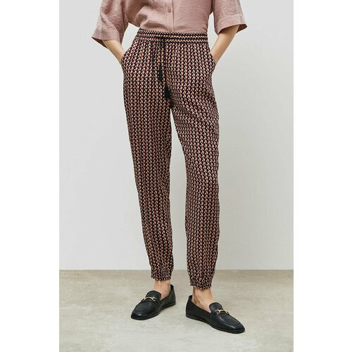 фото Брюки шаровары baon, размер 44, красный, черный