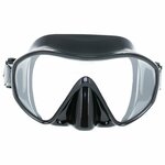 Маска Marlin Frameless SCUBA подводная (безрамочная, моностекольная, чёрная) - изображение