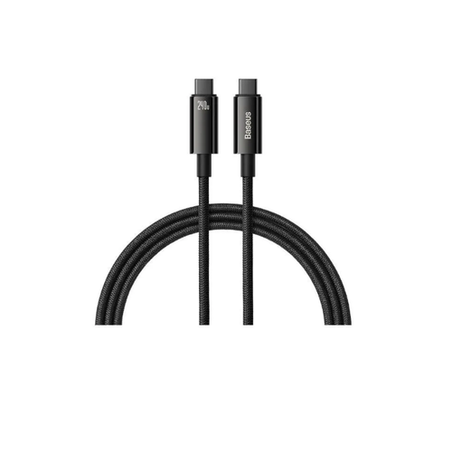 Сетевой кабель Baseus Tungsten Gold Fast Charging Data Cable Type-C to Type-C 240W 1m Black (CAWJ040001) сетевой кабель baseus tungsten gold fast charging data cable type c to type c 240w 1m black cawj040001