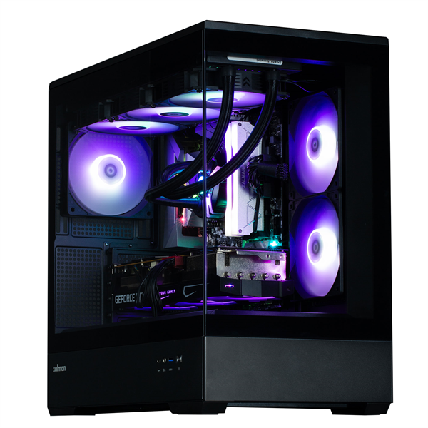 Корпус ZALMAN P30, MATX, BLACK, WINDOW, 2x3.5", 3x2.5", 1xUSB TYPE-C, 1xUSB3.0, SIDE 2x120mm ARGB, REAR 1x120mm ARGB (P30 Black) — фото 2