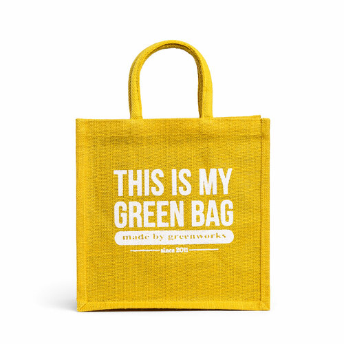 Сумка шоппер Джутовая сумка This is my green bag, сумка шоппер,сумка для покупок, желтый, желтый