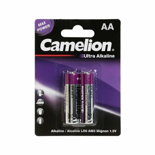 Батарейка алкалиновая Camelion Ultra, AА, LR6-2BL, блистер, 2 шт. (комплект из 7 шт)