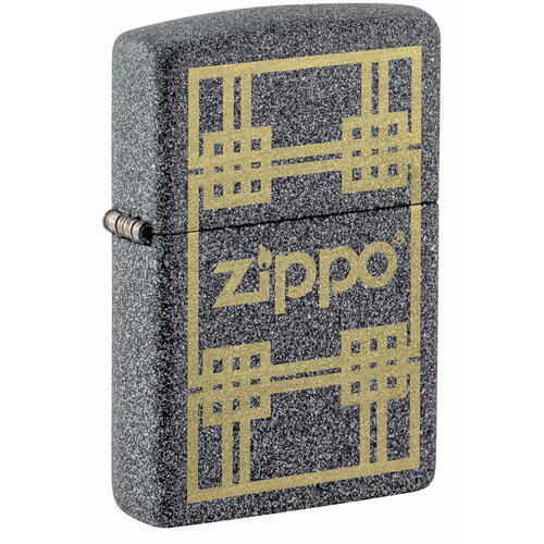 Зажигалка кремниевая с покрытием Iron Stone, серая, Zippo, 48791