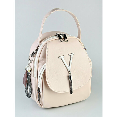 фото Рюкзак 6481-8, фактура гладкая, бежевый, белый babak