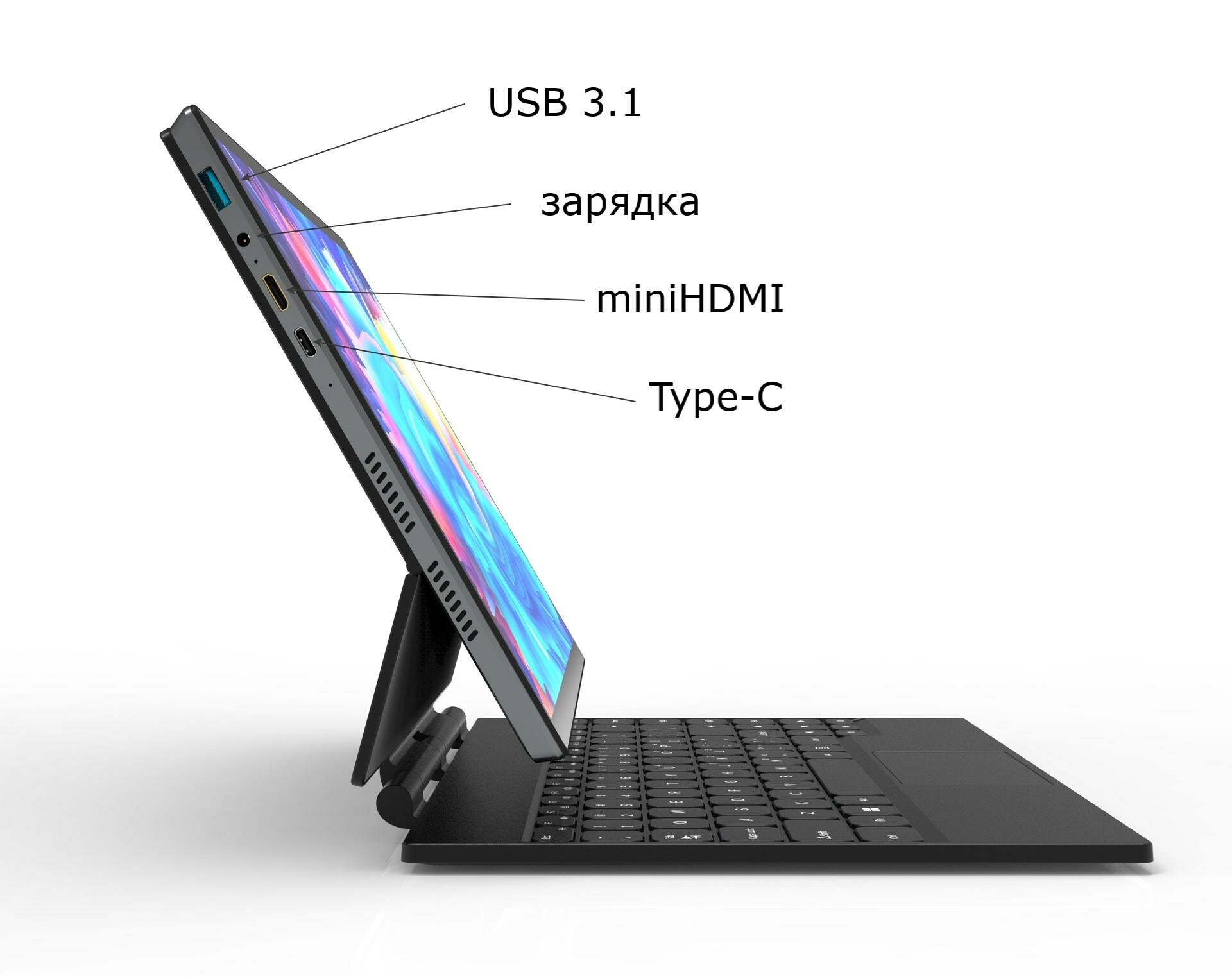 14" Ноутбук - планшет Intel N95 RAM 32ГБ SSD 512ГБ