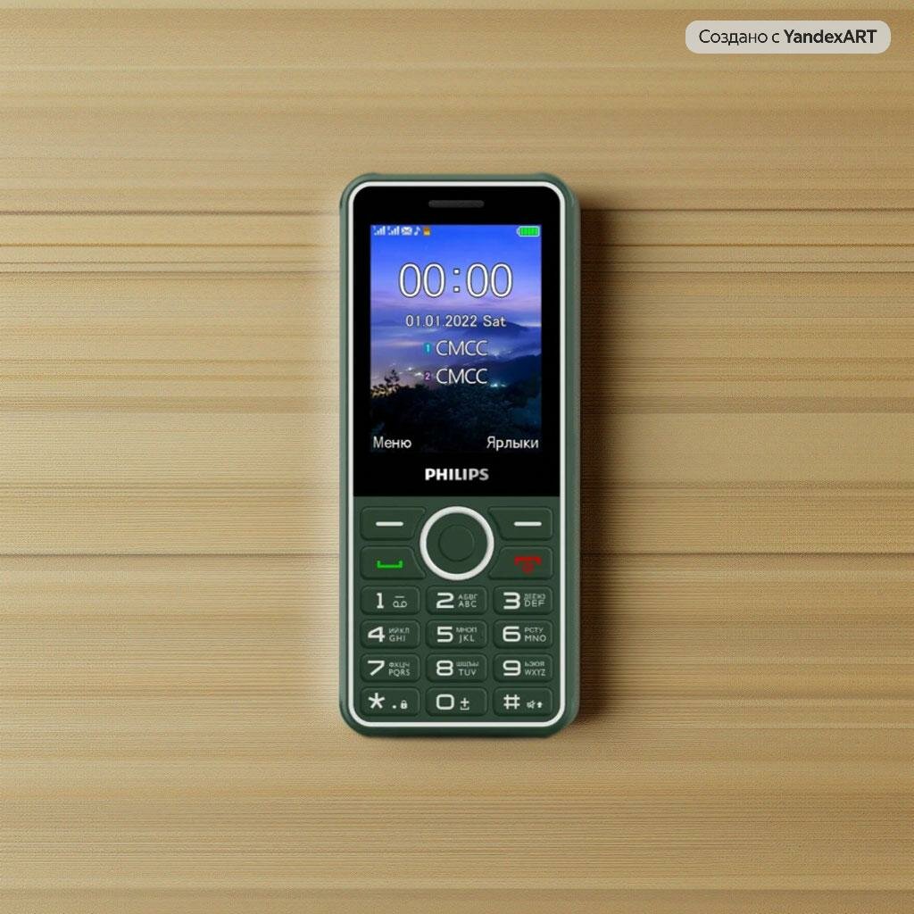 Телефон Philips Xenium E2301, 2 SIM, зеленый