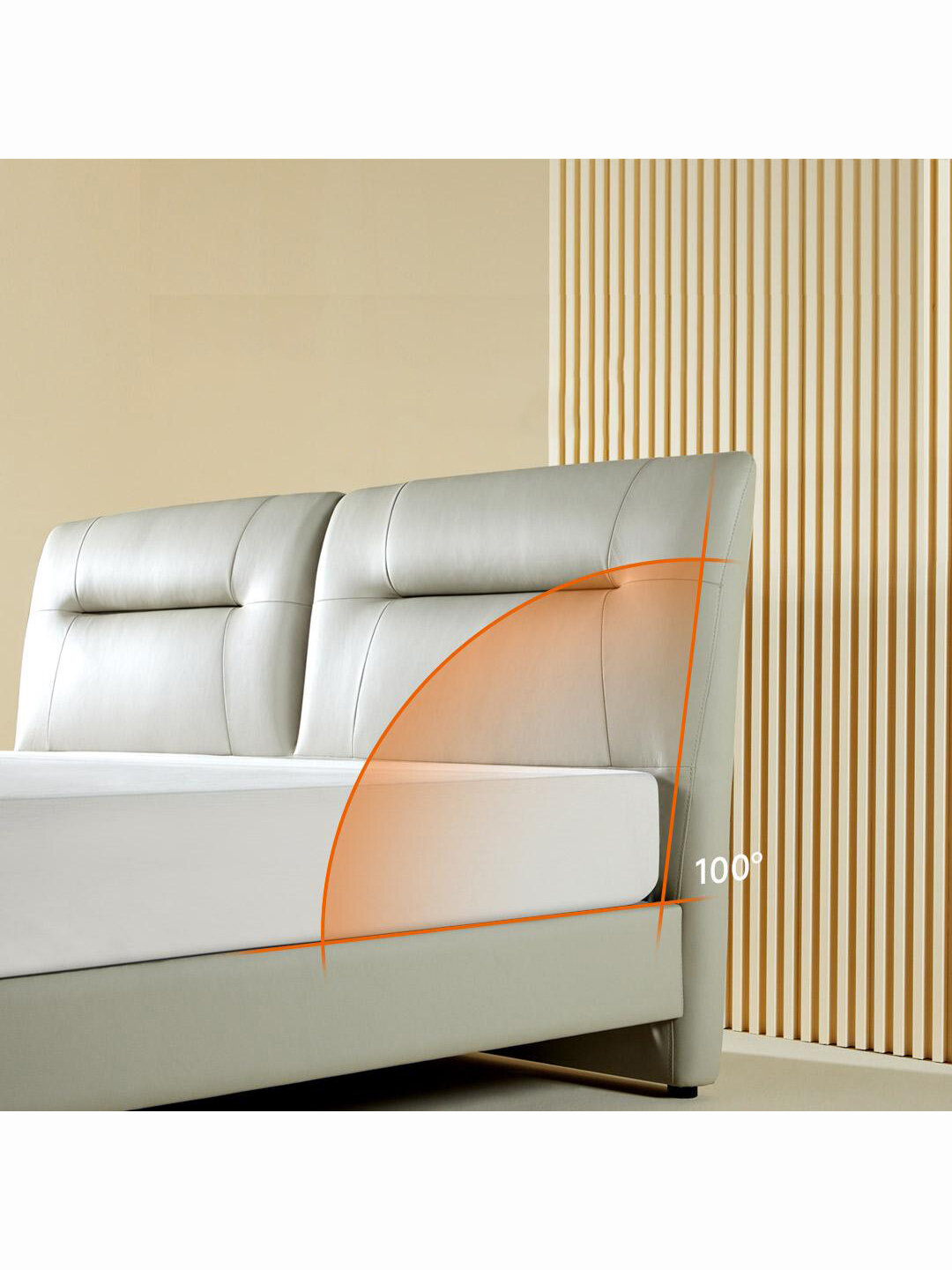 Картинки Двуспальная кровать Xiaomi 8H Sugar Fashion Soft Leather Soft Bed 1.5m Mist Blue (JMP5) (без матраса)