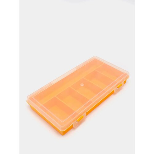 Органайзер для мелочей 240мм из плотного пластика Цвет Оранжевый, Количество ячеек 3 ячейки