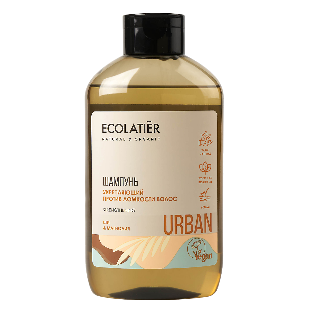 Ecolatier Urban Шампунь Укрепляющий против ломкости волос ши & магнолия 600 мл 1 шт