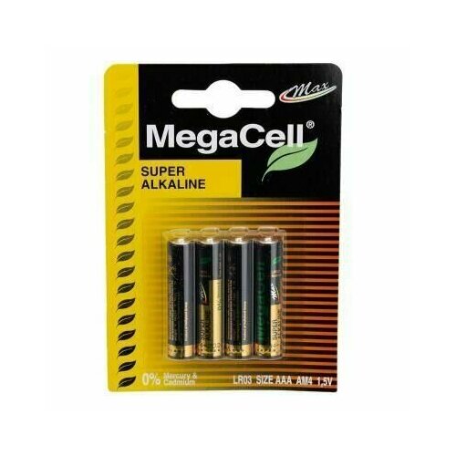 MEGACELL Батарейки мизинчиковые ААА R03, 1.5 В, 4 шт