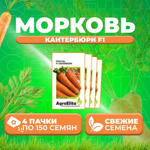 Морковь Кантербюри F1, 150шт, AgroElita, Bejo (4 уп)