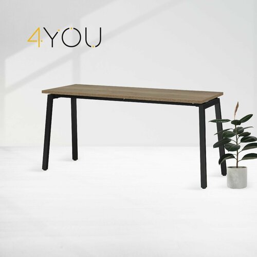 4 YOU Стол 150х60х75 см офисный, письменный, в стиле лофт, металлический