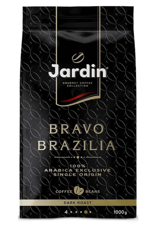 Зерновой кофе JARDIN Bravo Brazilia, пакет, 1000гр.