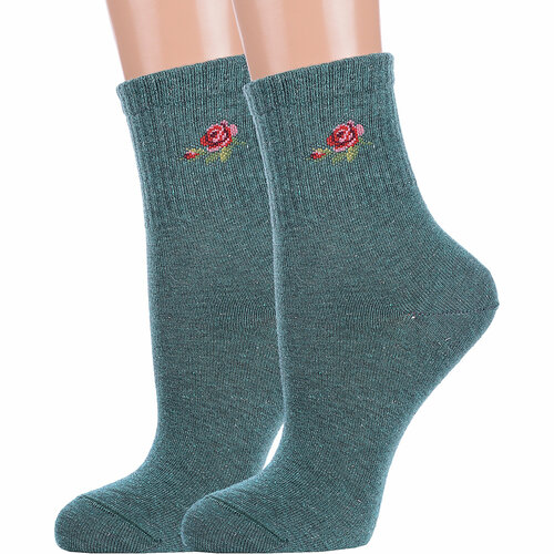 фото Носки брестские, 2 пары, размер 25, зеленый