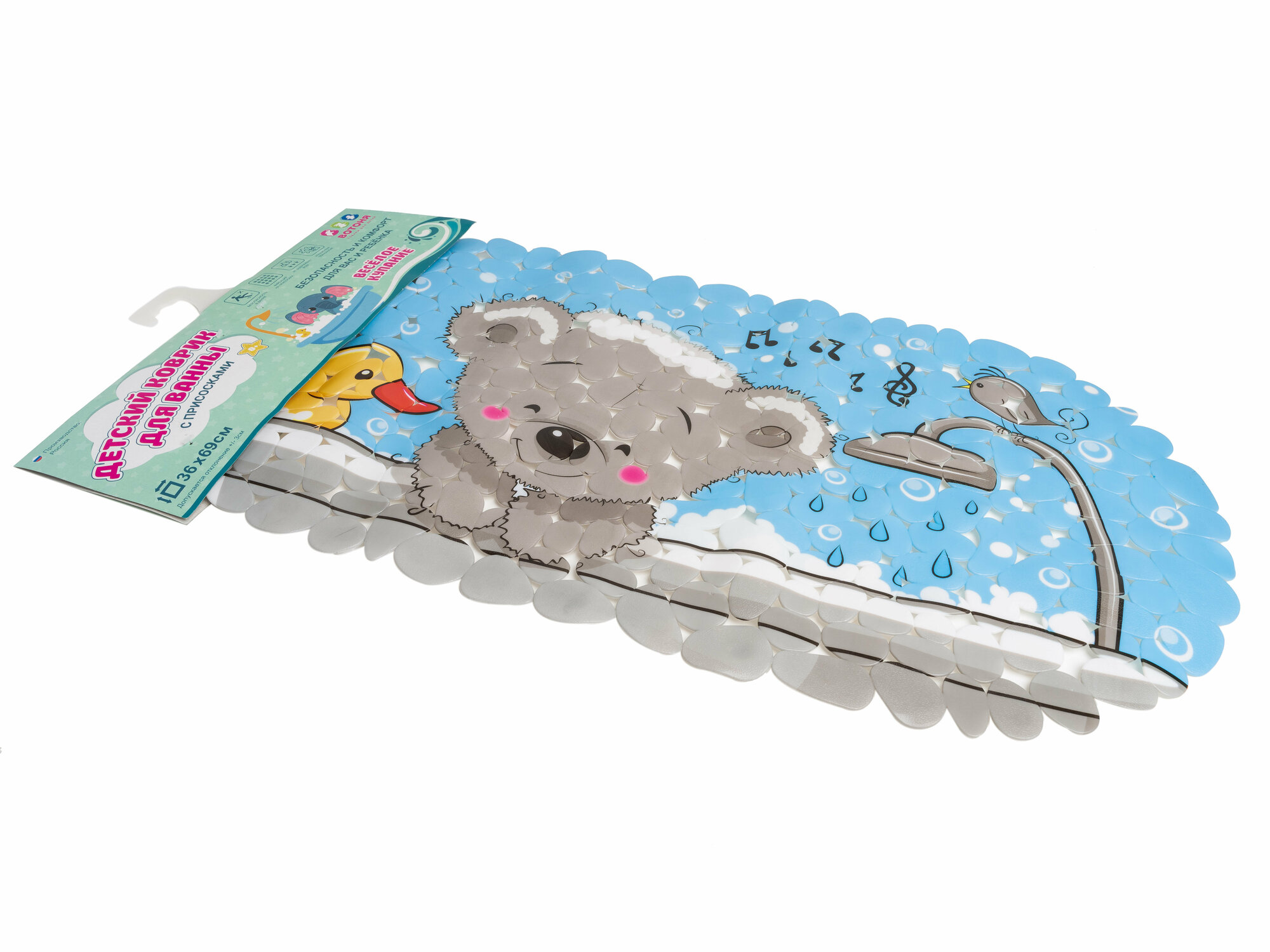 Коврик для ванны Вотоня Мишка 36*69 см — фото 1