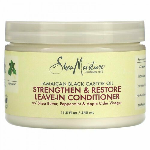 sheamoisture ямайское черное касторовое масло укрепляющий и восстанавливающий шампунь 384 мл 13 жидк унций SheaMoisture, Ямайское черное касторовое масло, укрепляющий и восстанавливающий несмываемый кондиционер, 312 г (11 унций)