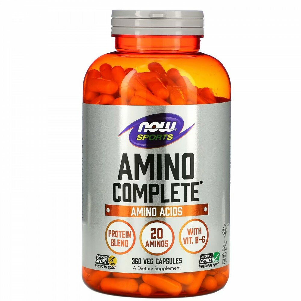 Аминокомплекс Нау Фудс (Amino Complete Sports) Now Foods, 360 веганских капсул