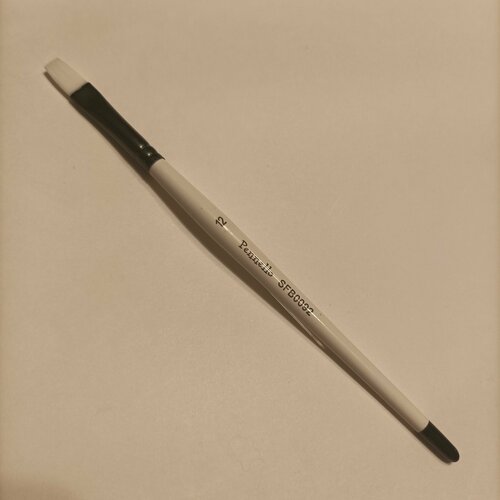 Кисть синтетика жесткая Pennelo плоская N 12 короткая ручка Pinax