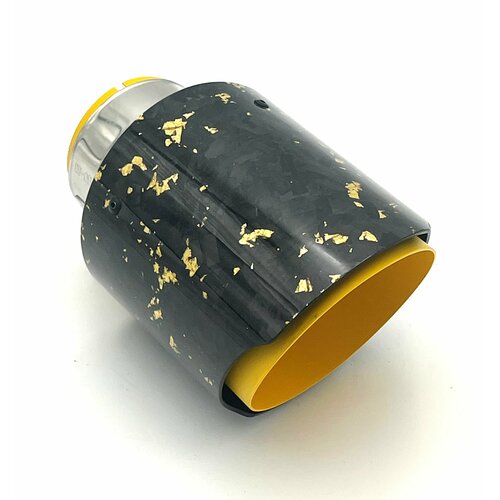 Насадка глушителя желтая карбон 63-101