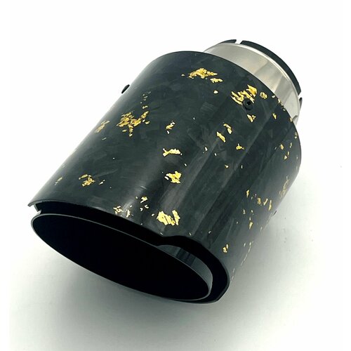 Насадка глушителя карбон с золотым 63-101