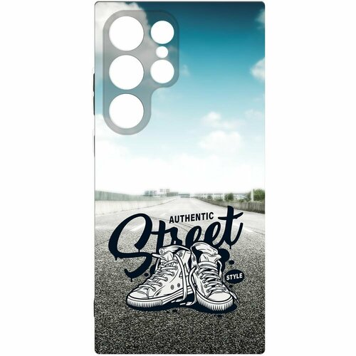 чехол накладка krutoff soft case кроссовки мужские уличный стиль для samsung galaxy s21 g996 черный Чехол-накладка Krutoff Soft Case Кроссовки мужские Уличный стиль для Samsung Galaxy S24 Ultra черный