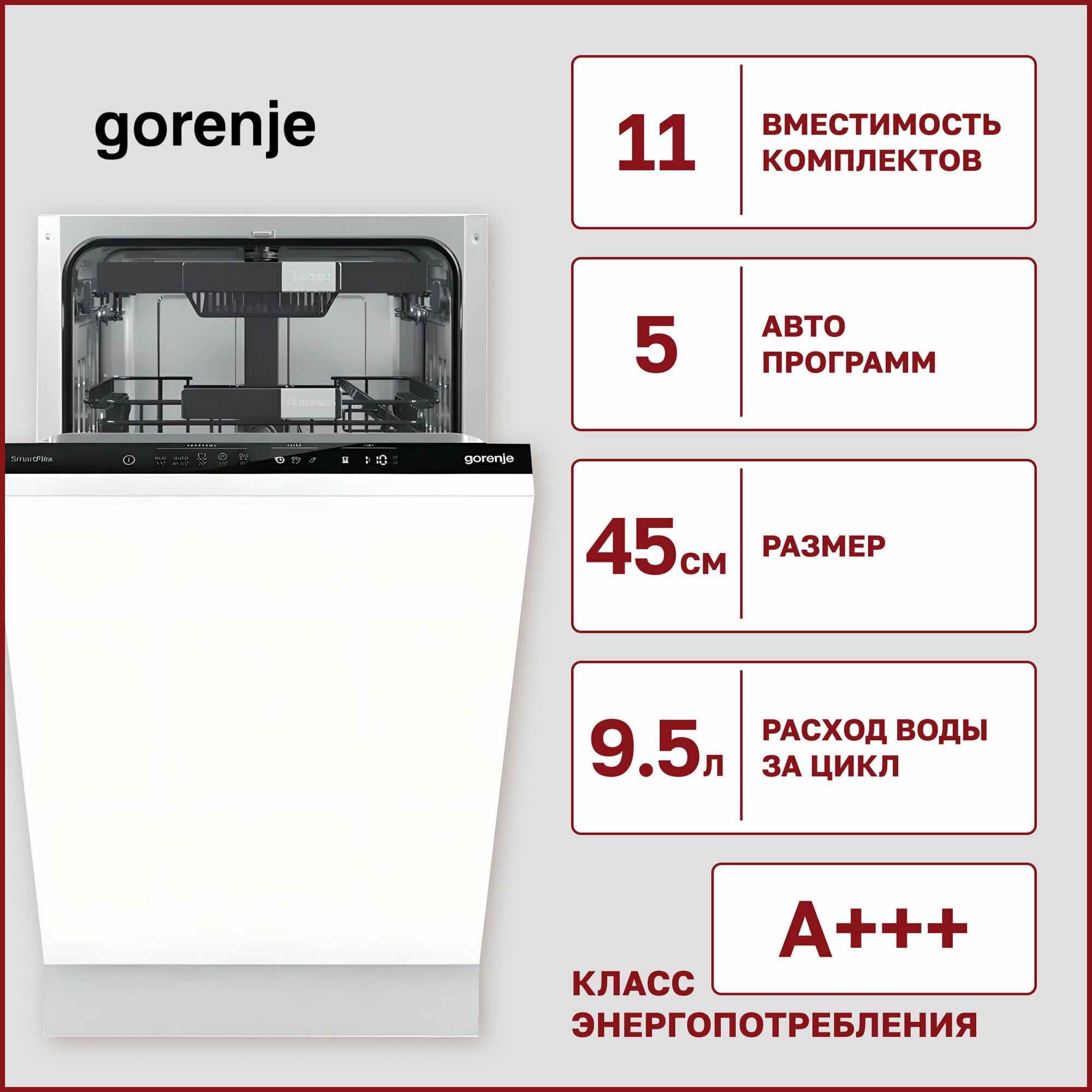 Встраиваемая посудомоечная машина Gorenje - фото №17