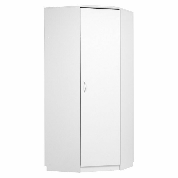 Шкаф угловой для одежды «Клик Мебель» 900×900×2100 мм цвет белый